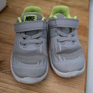 Nike Kids Gray and Green Shoes
